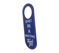 HOMSFOU Quiet Meeting Door Hanger Sign Blue Double Sided Office Conference Door Sign Visual Reminder for Silence in Schools Libraries and Workspaces