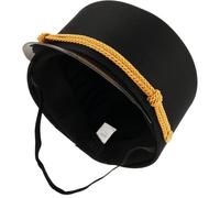HOMSFOU Railroad Engineer Cap and Secure Practical Wear Train Conductor Hat Black Cloth with Detailed Stitching Classic Retro Style for Engineering Party Decorations and Railway Costume