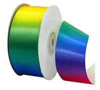 HOMSFOU Rainbow Ribbon Colourful 1 Roll High Density Gradient Polyester Ribbon 22m 4cm Wide for Crafting and Wrapping