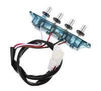 HOMSFOU Range Hood Pushbutton Switch Replacement, On/off Switch Keyboard Control Panel, Alloy Universal Part with 4 Buttons, 22mm Button Gap, for Home Kitchens and Restaurants