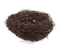 HOMSFOU Rattan Bird Nest Artificial Decor Small Birds Simulation Nest and Garden Hanging Ornament