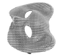 HOMSFOU Realistic Half Face Leopard Mask for Masquerade Balls and Parties, Silver Plastic Material Intricately Designed Unique Style, Easy to Use Versatile Animal Cosplay Mask Decoration