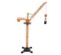 HOMSFOU Realistic Plastic Engineering Crane with Rotating Arm for Interactive Construction Team Vehicle Model Educational Family Fun Building