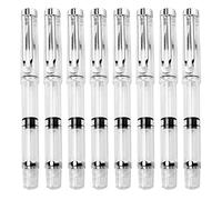 HOMSFOU Refillable Fountain Brush Pens and Flexible Brush Tips Plastic Material 8pcs with Piston Fill Mechanism Fine to Broad for Painting and Journaling, Suitable for Beginners