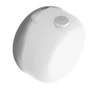 HOMSFOU Refillable White Lip Balm Box with Brush and Mirror 13g Portable Lip Mask Container for Travel