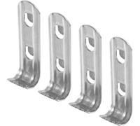 HOMSFOU Refrigerator Parts Set 4pcs Stainless Steel Fridge Cooler Shelf Clips Freezer Clamp Hooks Shelf Supports Easy Install Minimalist Classic Design
