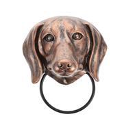 HOMSFOU Resin Door Knobs Knock Dog Head Doorknocker Heavy Duty Reusable Retro Antique Finish Traditional Decor Wall Decoration for Gates and Hotels