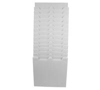 HOMSFOU Retractable Attendance Card Holder Rack with Slots Plastic Card Organizer Shelf for Office Employee Clocking Storage Space-saving Wall Mount Design