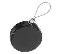 HOMSFOU Retractable Steel Cable Anti-theft Holder with Locking Clip Telescopic Wire Case for Security and Theft Prevention Black Safety Tether Box with Dual-sided Adhesive Suitable for