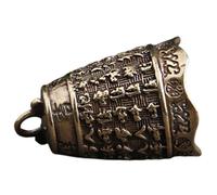 HOMSFOU Retro Brass Bell Pendant for DIY Crafts Chic Keychain Adornment Small Decorative Garden Door Bell for Parties and Personal Collections