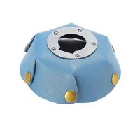 HOMSFOU Retro Leather Lamp Shade Outdoor Light Cover for Camping Lantern Protective Shade with Stable Structure Easy to Install and Remove Haze Blue for Outdoor Use