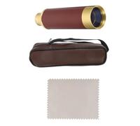 HOMSFOU Retro Pirate Stretch Single Binoculars Telescope with High Magnification, Stable Graphics and Coffee Leather Case, for Hunting and Camping, Copper Material Monocular