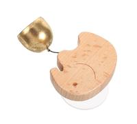 HOMSFOU Retro Wooden Doorbell with Suction Cup Clear Copper Chime Animal Ornament for Door Opening Shopkeeper Bell for Home Office Store Entrance Decoration and