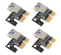 HOMSFOU Riser Cards and Pci-e Mining Adapter 1x to 16x USB 3.0 4pcs Computer Expansion Cards with Stable Characteristics Pcb Material High-speed Data Transmission Suitable for Mining