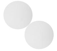 HOMSFOU Round Lampshade Diffuser, 2Pcs Flat Circular Disk for Softening Light Chandelier Anti-Dazzling Cover Cloth Lampshade for Ceiling Lamp Eye Protection 20cm White