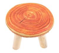 HOMSFOU Round Wooden Stool for Boys and Girls Toddler Sofa Step Stool for Boys and Girls