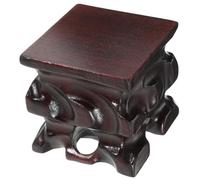 HOMSFOU Rustic Wood Display Pedestal for Vase and Small Statue Stands | Simple Retro Style, Stable Tabletop Support, for Reception Desks, Flower Shops, Small Pots and Collectibles