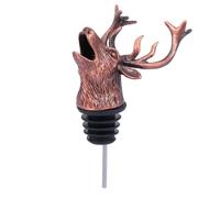 HOMSFOU Rustless Wine Bottle Stopper and Pourer Christmas Deer Head Aerator Suitable for Wine Enthusiasts Bronze