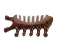 HOMSFOU Scalp Comb Massage Comb Wooden Fine Teeth Multi-functional Stylish Design Improves Hair Quality Household on The Go Use