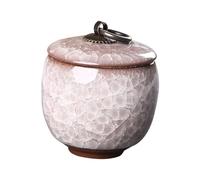 HOMSFOU Sealed Ceramic Pet Urn for Dog Ashes, Diamond White Cremation Casket, Memorial Bone Ashes Container for Pet Keepsake, Sturdy Dog Cinerary Holder for Home Display