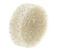 HOMSFOU Self Adhesive Rhinestone Ribbon Tape of Transparent White Diamond Webbing for DIY Crafts Easy to Cut Portable Decoration for Makeup Fashion and Accessories
