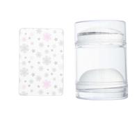 HOMSFOU Silicone Nail Art Stamper Kit with Double-ended Stamper and Butterfly Pattern Stamping Plates for Manicure Nail Printing Tools