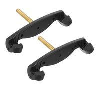 HOMSFOU Silicone Violin Shoulder Rest Feet Replacement with Easy Install and Precise Positioning 2pcs Black Non-slip Support for Secure Hold and Comfortable Play for 3/4-4/4 Violins