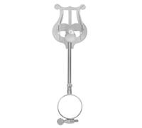 HOMSFOU Silver Clarinet Sheet Music Clip Portable Iron Music Score Holder Compact and Lightweight for Students and Instrument Players