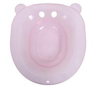 HOMSFOU Sitz Bath Basin Postpartum Care Basin Plastic Pp Large Space Pink Safe and Strong Suitable for Postpartum Care Toilet Use