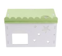 HOMSFOU Small Animal Hideout House Sleeping Bed Safe Harbor Wood Plastic Plate for Hamster Home Decor Pet Hamster's Cage