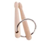 HOMSFOU Small Wooden Drumstick Keychain Unique Music Band Backpack Ornament for Rock Music Fans
