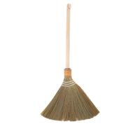 HOMSFOU Soft Bristle Corn Broom 64Cm, Handmade Miscanthus Brush with Detachable Handle, for Household Cleaning in Living Room, Kitchen and Bedroom
