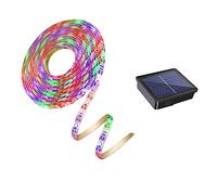 HOMSFOU Solar LED Light Strip Colorful Outdoor Garden Party Decoration Solar Powered Soft Strip Lights for Festive Multi Color LEDs