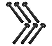 HOMSFOU Solar Torch Light Replacement Stake Easy Multiple Placement 6 Set Round Base and PVC Pole for Stable Ground Support Enhanced Wind Resistance, for Garden and Walkway Flame