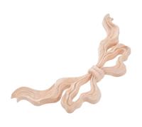 HOMSFOU Solid Wood Carved Onlays Bowknot Corner Applique Unpainted for Cabinet Door Furniture Kitchen Wall Decoration