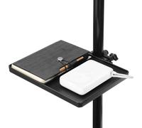 HOMSFOU Sound Card Shelf Medium-Sized Plastic Tray with Adjustable Clamp for Live Streaming and Small Device Organization