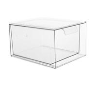 HOMSFOU Space-saving Makeup Organizer Acrylic Storage Box Facial Tissue Holder for Bathroom Office