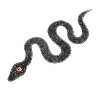 HOMSFOU Sparkle Rhinestone Snake Patch Iron Applique for Clothing Repair and DIY Decoration Adhesive Snake Zodiac Fabric Patch for Jeans Bags Shoes Creative Fashion Accessory
