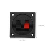 HOMSFOU Speaker Terminal Binding Post Plate Car Speaker Terminals for Easy Installation Polarity Identification Black ABS Zinc Alloy