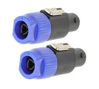 HOMSFOU Speaker Terminal Connectors 2pcs Insulated Plastic Four-connector Plugs Designed for Secure and Steady Connections in Home Audio and Stage Settings