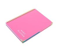 HOMSFOU Spiral Notebook Portable Lined Notepad for Work Study and Planning for Students and Office Staff Budgeting and Scheduling in Pink