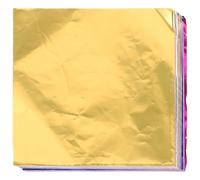 HOMSFOU Square Candy Foil Wrapping Papers 200Pcs 8X8Cm Aluminium Foil for Chocolate and Sweets Bulk Packaging