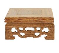 HOMSFOU Square Rosewood Display Base Stand 8x8x3.6cm Handicraft Wood Pedestal for Teapot Vase Buddha Statue Crafts Home Décor Random Style