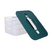 HOMSFOU Stackable Egg Container Holder for Refrigerator Egg Organizer with Handle Freshness-preserving Fridge Shelf for Family Use