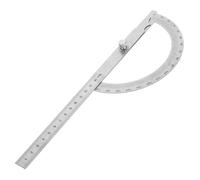 HOMSFOU Stainless Steel Angle Protractor Ruler Half Precision Woodworking Gauge for Carpenters Engineers DIY Projects
