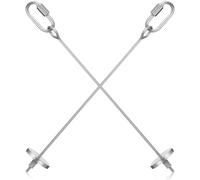 HOMSFOU Stainless Steel Bird Skewers 2pcs Large Fruit Forks for Budgie Parrot Cage Feeding Vegetable Sticks Bird Treat Holders Foraging