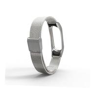 HOMSFOU Stainless Steel Metal Bracelet Strap for Wristband with Smooth Finish Design for Men and Women Daily and Sporty Use Silver