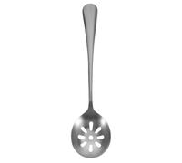 HOMSFOU Stainless Steel Small Slotted Serving Spoon 7.8 Inch Lightweight Kitchen Utensil for Fruits Desserts Snacks and Salad Household Use