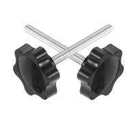 HOMSFOU Star Knobs M6 Thread Rollator Walker Replacement Adjustment Handle Knobs with Adhesive Washer for Guardian Walker Arm Rest Attachment and Mobility Aid Accessories