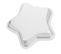 HOMSFOU Star-Shaped Non-Stick Aluminum Cake Pan Five-Pointed Baking Mold for Birthday Wedding Party Silver Bakeware Suitable for Oven and Dishwasher